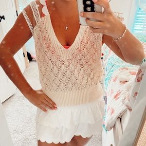 Anthropologie MAEVE Lightweight Knit V Neck Sweater